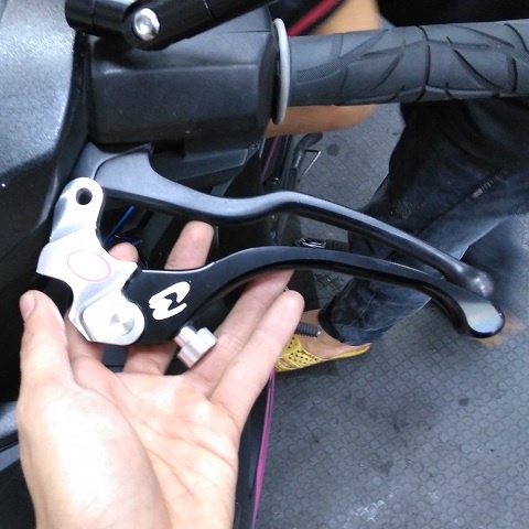 Tay thắng RCB Ex 150, Ex 155, Ex 135 1 cặp, tay thắng Racing Boy mẫu S2 nhôm CNC chính hãng có tem chống hàng giả