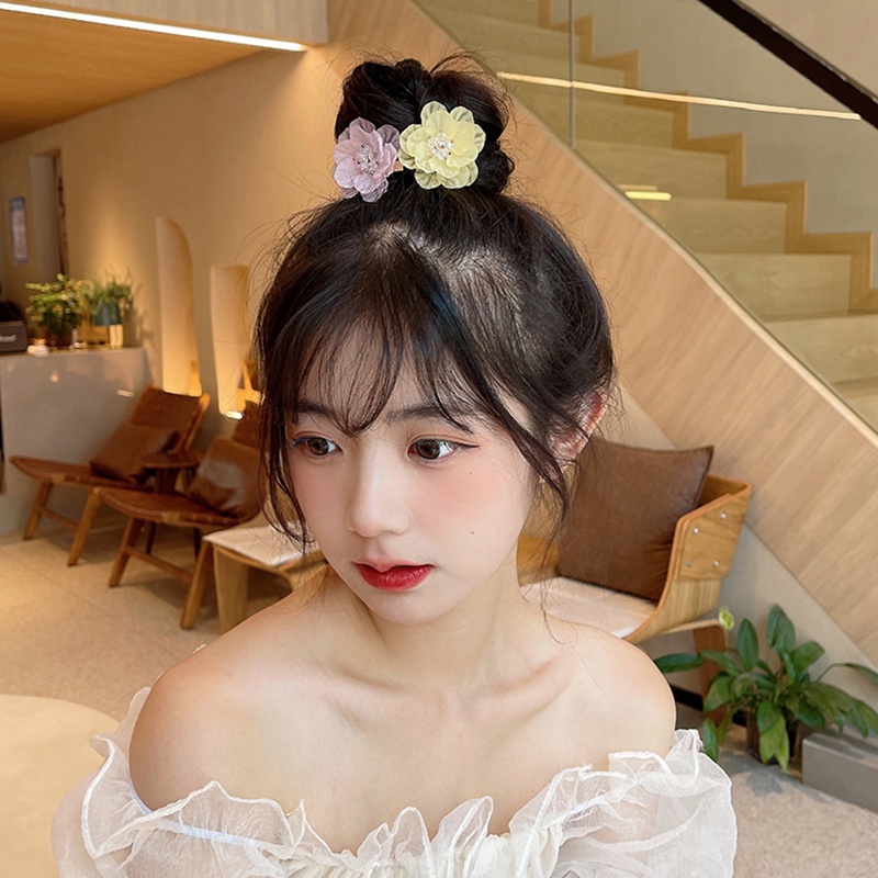 Kẹp Tóc Hình Hoa Anh Đào Dễ Thương Phong Cách Hàn Quốc Cho Bé Gái