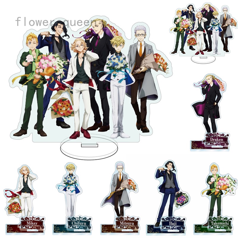 flowersqueen Mô Hình Nhân Vật Anime Tokyo Revengers Đứng Bằng Acrylic Trang Trí Bàn