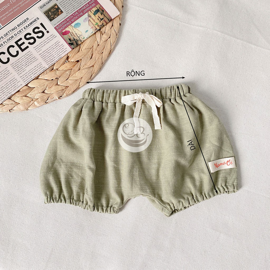 Quần đùi bé trai bé gái mẫu bí ngộ nghĩnh làm từ vải Linen cho bé yêu từ 0 - 3 tuổi của Mama Ơi - Thời trang cho bé