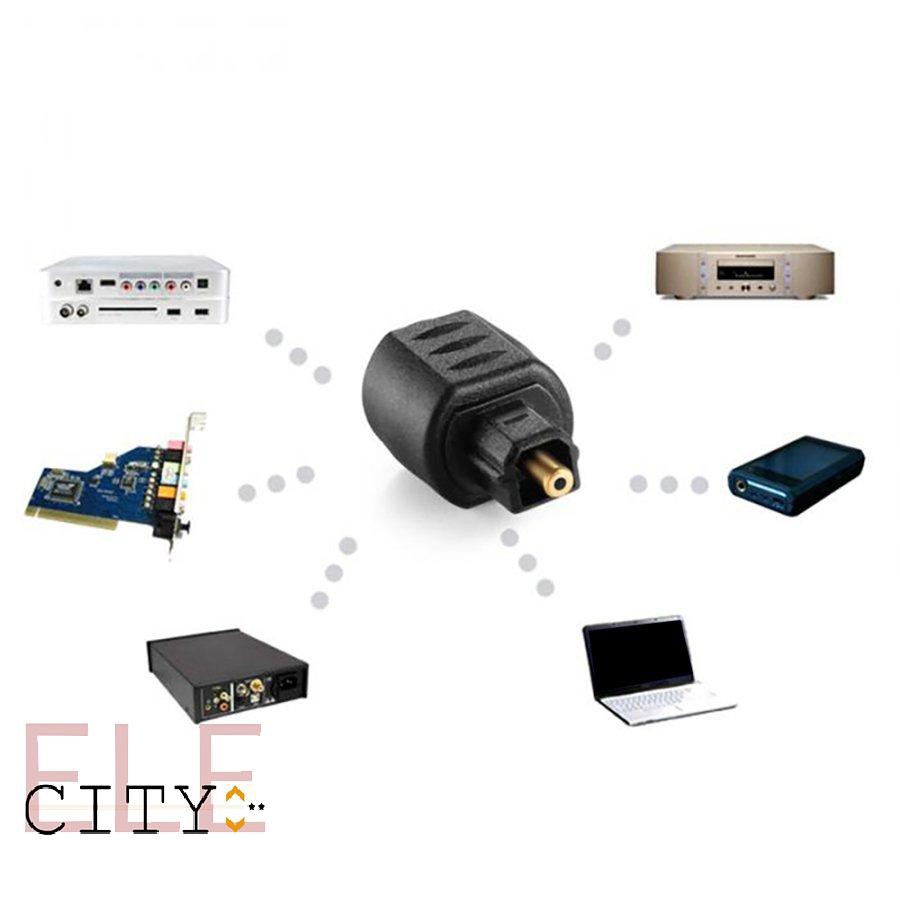 107ele Optical Audio Adapter 3.5mm Female Jack Plug To Digital Toslink