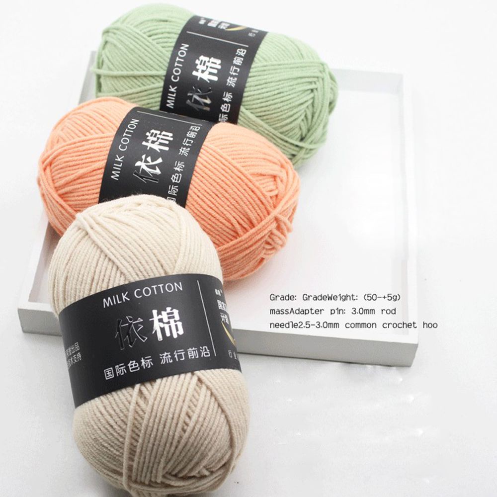 Cuộn len 4 sợi cotton mềm mại dùng đan đồ thủ công đa năng