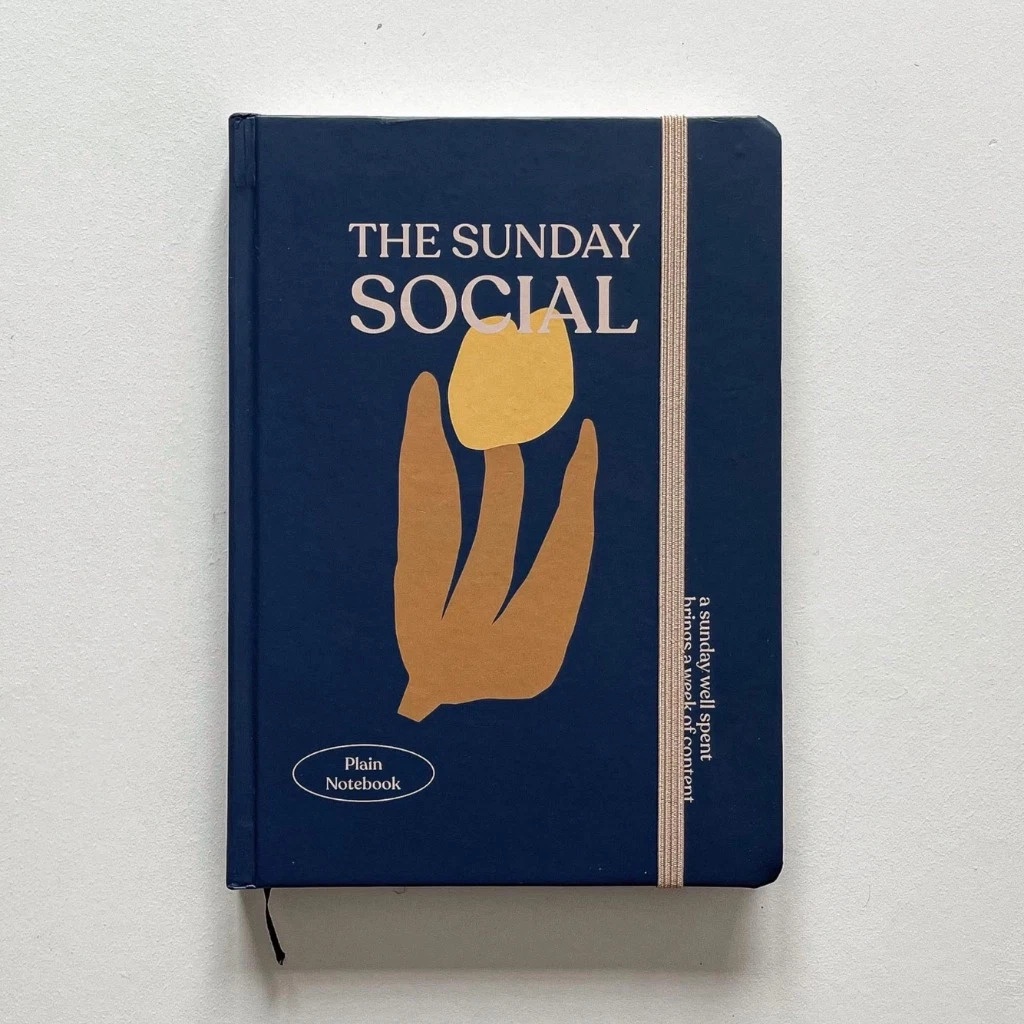 Sổ tay A5 CRABIT trơn, không dòng kẻ 130gsm thích hợp vẽ màu nước, bullet journal - HOA XANH Sunday Social