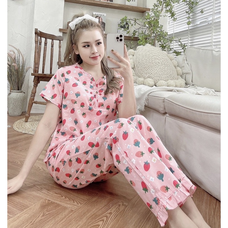 đồ bộ mặc nhà chất thô kate