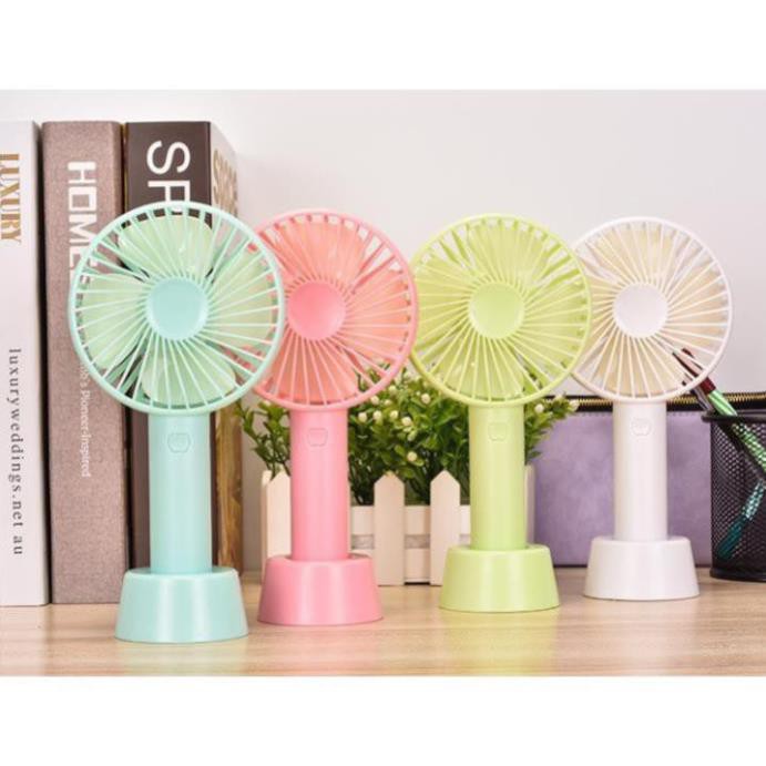 Quạt cầm tay mini SS2 tích điện 3 tốc độ Gió mát đáng yêu để bàn , hàng nhập khẩu- Bảo hành 3 tháng