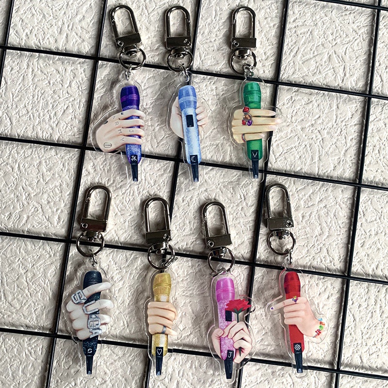 1 Móc Khóa Acrylic Hình Micro Chống Đạn Phong Cách BTS