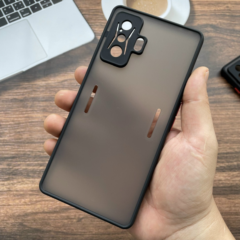 Ốp lưng cứng nhám mờ viền silicon bảo vệ camera cho Xiaomi Redmi K50/ Redmi K50 Gaming