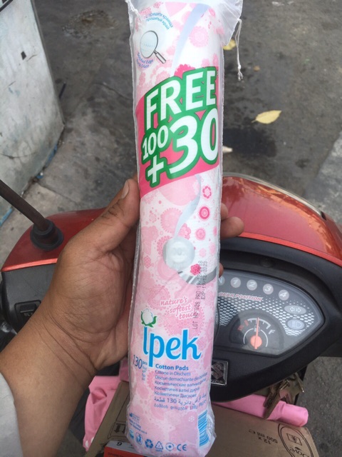 Bông tẩy trang IPeK 130 miếng | BigBuy360 - bigbuy360.vn