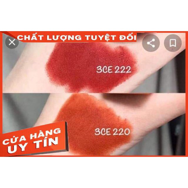 Auth 100% Son thỏi 3CE màu 220 221 222 cho các ty | BigBuy360 - bigbuy360.vn