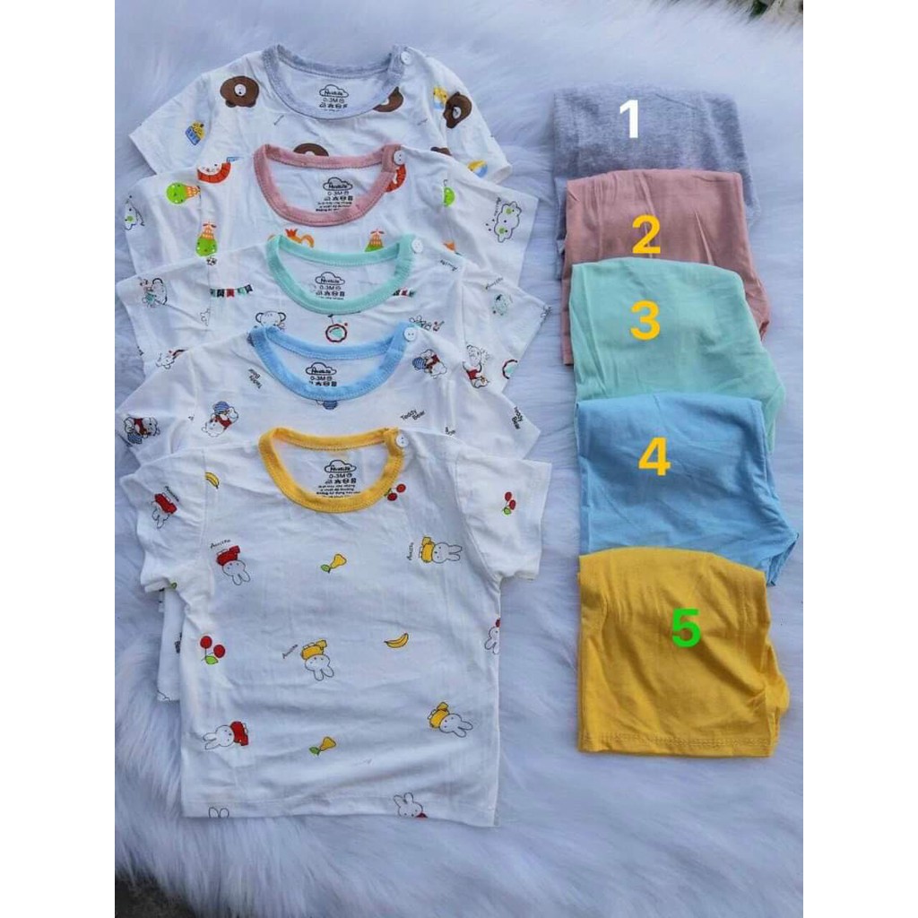 COMBO 3 BỘ-set bộ in hình cute CHO BÉ TRAI VÀ GÁI ngọt lịm của Minky Mom