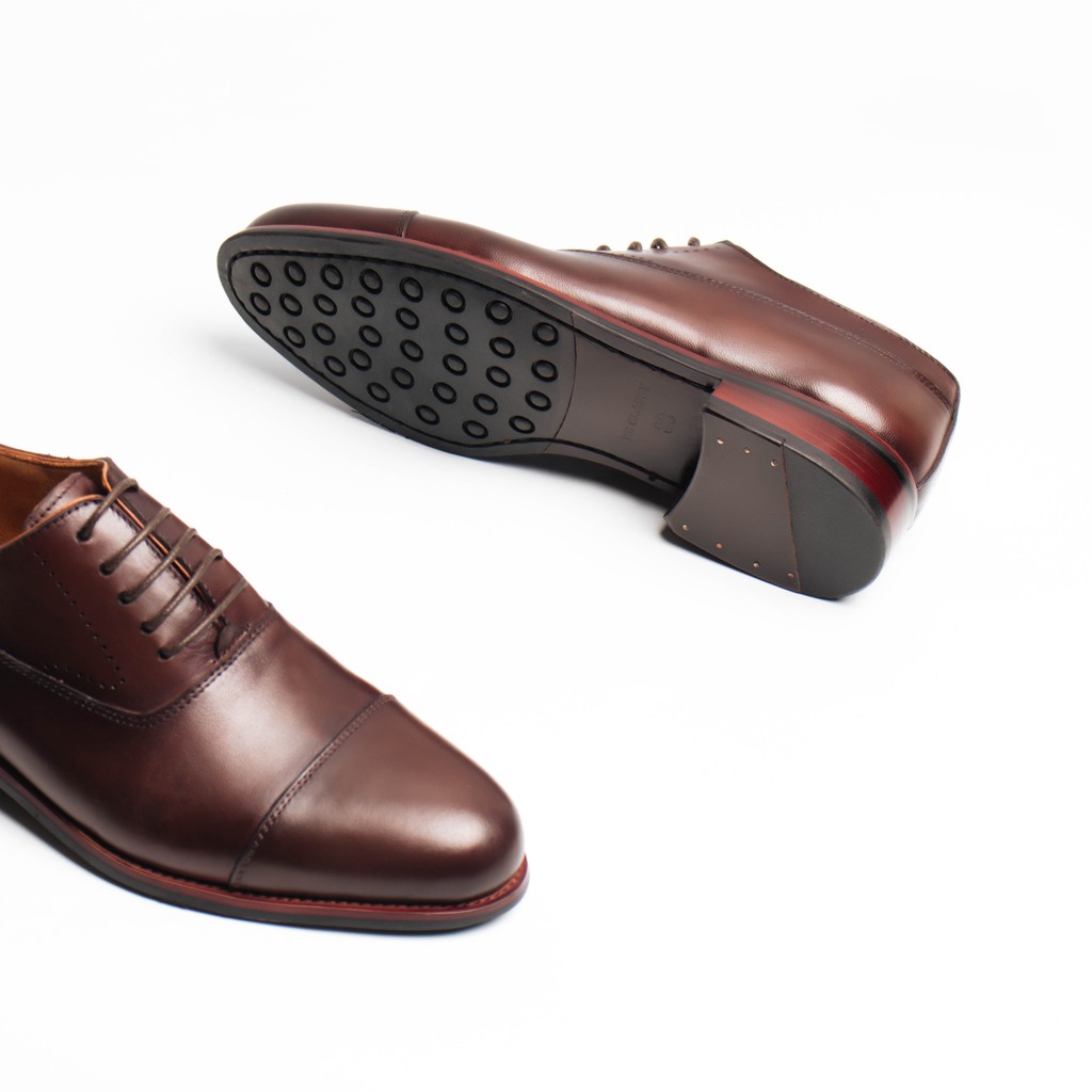 Giày Tây Cao Cấp Tonkin Captoe Oxfords - Da Bò Ý Lót Trong Da Bò Mộc - Thương hiệu Be Classy