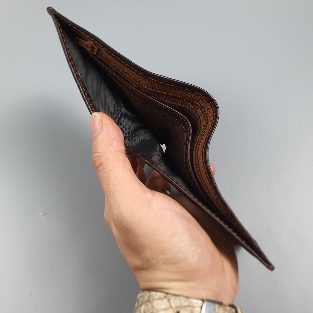 Ví mini da bò vân cá sấu MN123N – Ví ngang  - BH 3 năm