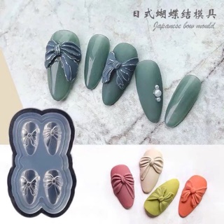 NƠ TRANG TRÍ MÓNG KHUÔN SILICON TẠO HÌNH NƠ