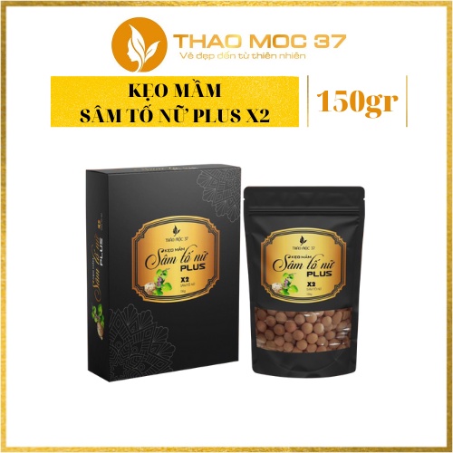 5 Hộp Kẹo Mầm Sâm Tố Nữ Plus X2 Thảo Mộc 37 Chính Hãng giúp hỗ trợ tăng size V1, điều hòa nội tiết
