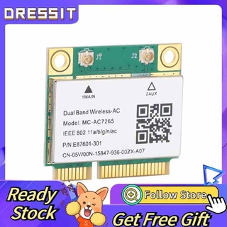 Thẻ mạng băng tần kép hiệu suất cao/ ổn định cho MC Wifi không dây Bluetooth 4.2 ‑ AC 7265 Dress Gigabit