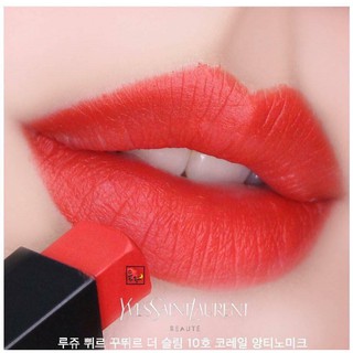 Son YSL The Slim 10 Corail Antinomique Matte - Hàng Pháp - đủ Bill