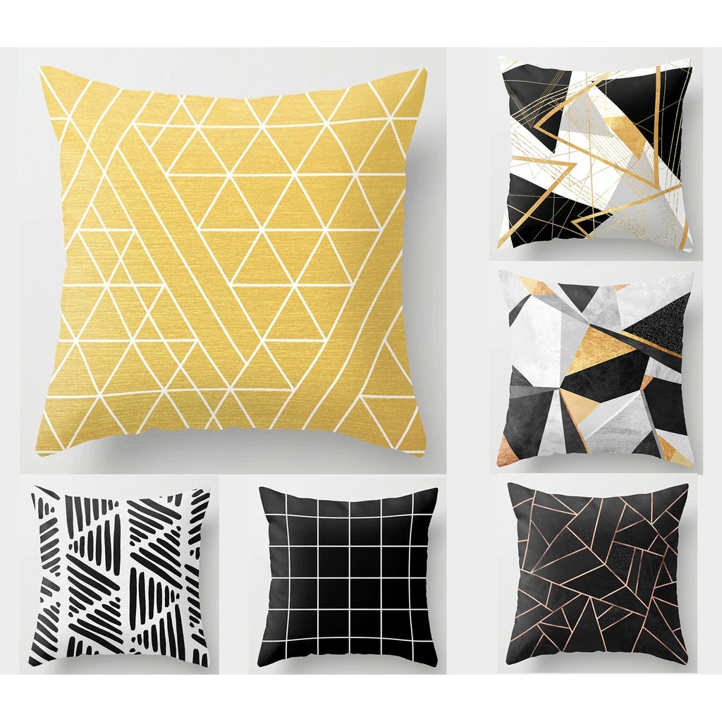 Vỏ gối vuông màu đen 40x40 45x45 50x50 60x60.sofa bọc đệm. | BigBuy360 - bigbuy360.vn