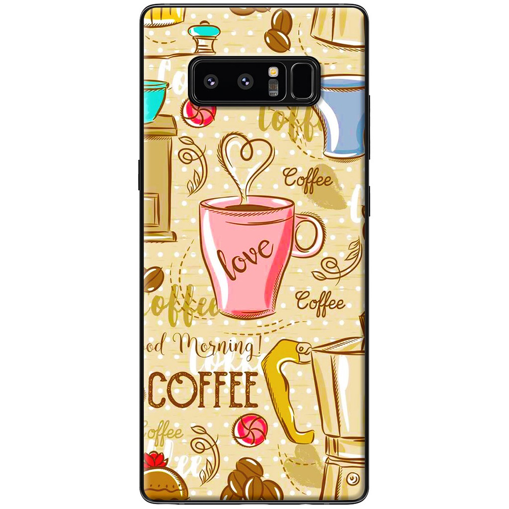 Ốp lưng nhựa dẻo Samsung Galaxy Note 4, Note 5, Note 7, Note 8, Note 9 Love coffee