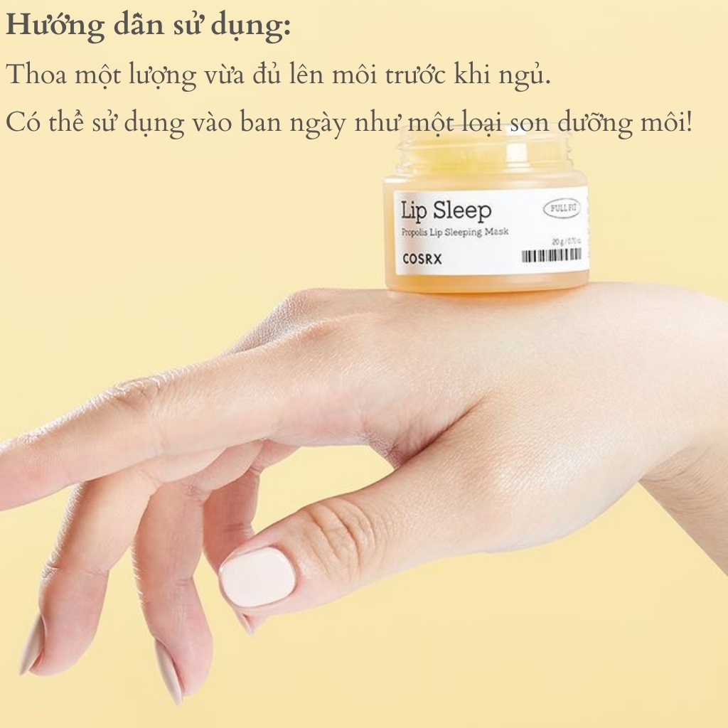 Dưỡng môi COSRX Son dưỡng, mặt nạ ngủ, tẩy da chết Lip Sleep, Lip Scrub, Lip Plump 20g