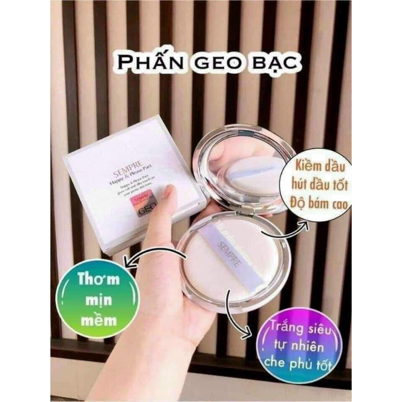 PHẤN PHỦ GEO TRẮNG- Gel Sempre Happy Please Pact Xuất Xứ Hàn