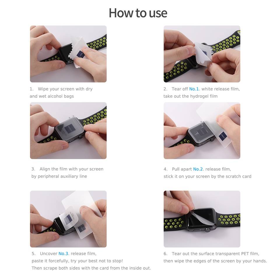 Set 2 miếng dán bảo vệ màn hình đồng hồ thông minh Apple Watch 4 3 2 3D 38mm 42mm 40mm 44mm