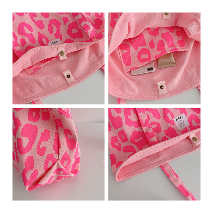 Túi Xách Nữ Vải Bạt In Hình Báo Hồng Thời Trang 2021 | BigBuy360 - bigbuy360.vn