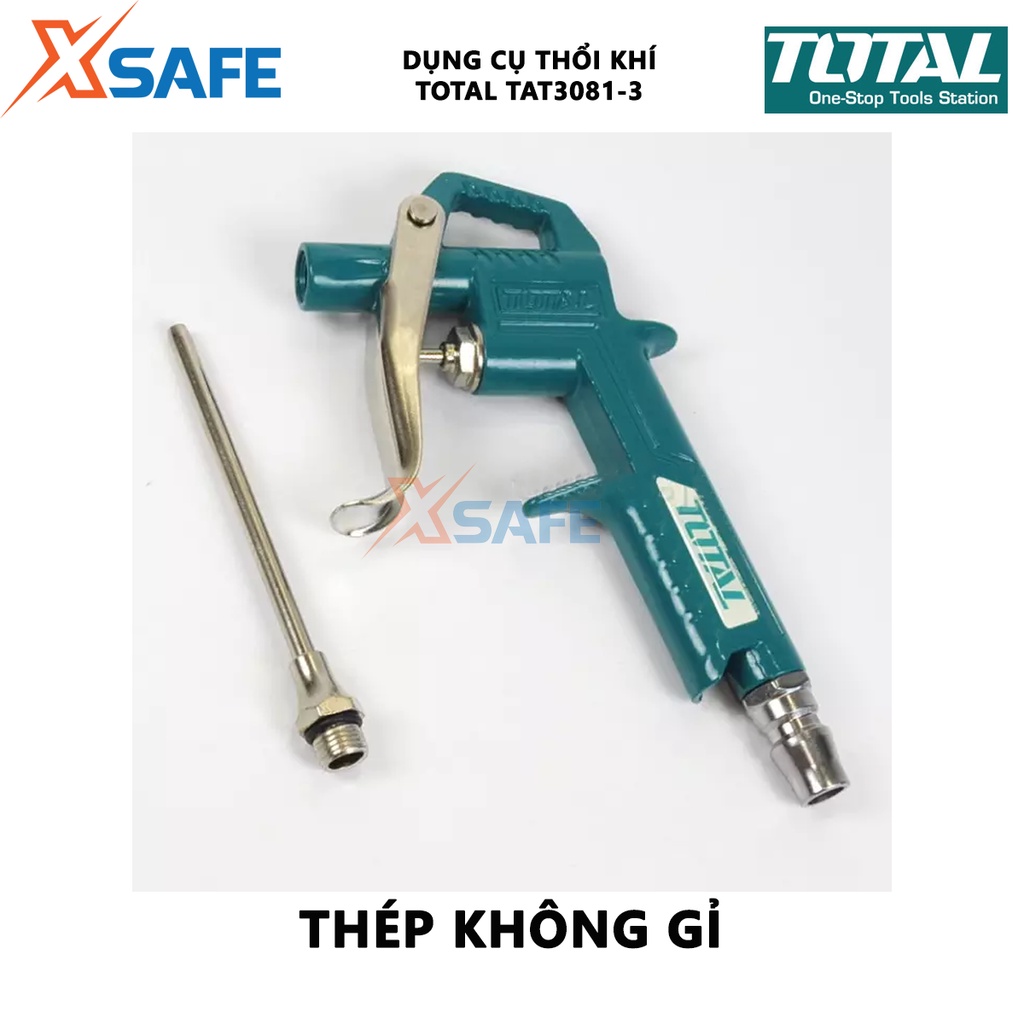 Dụng cụ thổi khí TOTAL TAT3081-3 Súng xịt thổi khí, chiều dài ống khí 80mm, khớp nối kiểu Nhật Bản - Chính hãng [XSAFE]