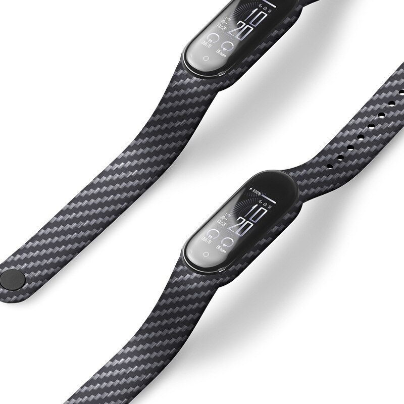 Dây đeo sợi carbon cho đồng hồ thông minh Xiaomi Mi Band 6 5 / 1Pc Miband 6 5