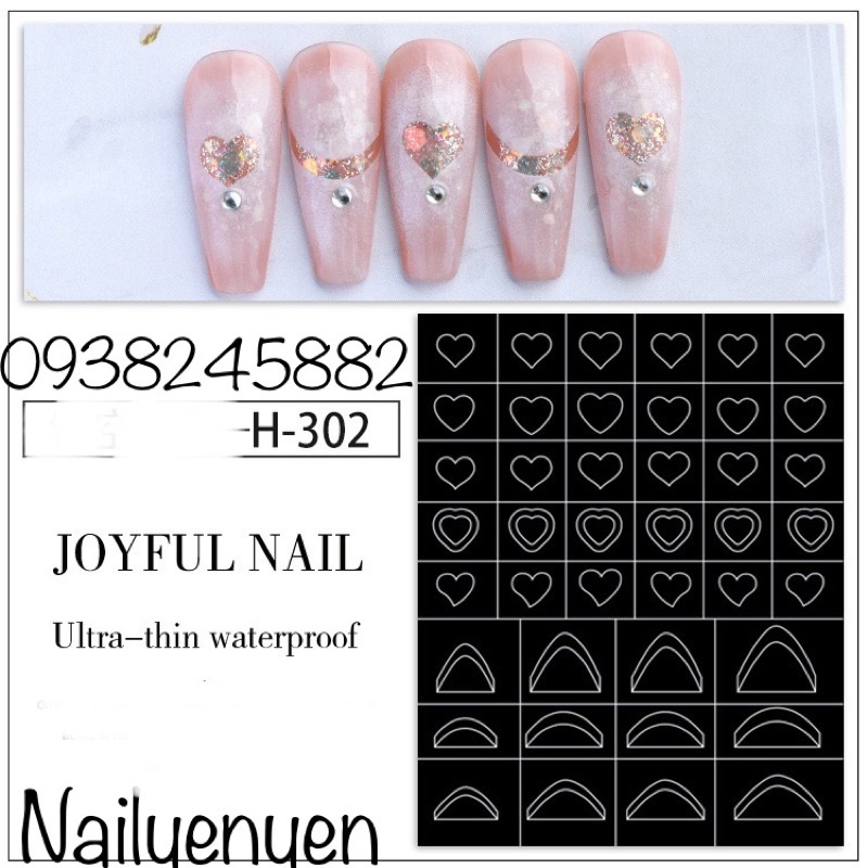 Sticker nail dặm ombre