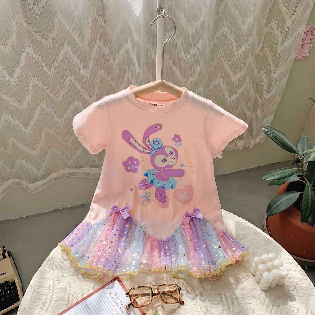 Đầm Công Chúa Chất Liệu Chiffon Họa Tiết Hoạt Hình Cho Bé Gái 1-9 Tuổi