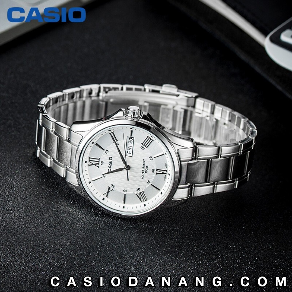 Đồng hồ nam dây kim loại Casio chính hãng Anh Khuê MTP-1384D-7AVDF (41mm)