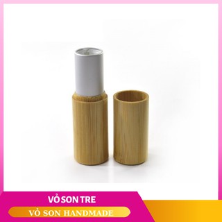[Hàng mới] Vỏ son môi gỗ tre tự nhiên -Vỏ đựng son môi handmade - VS001 [có sẵn]