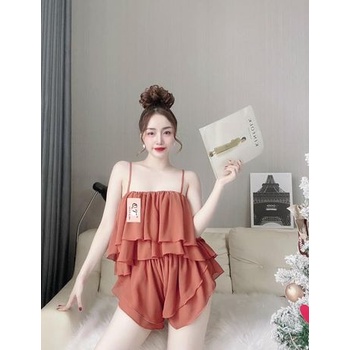 Đồ ngủ sexy nữ Bộ ngủ 2 dây chiffon mát mềm mại gợi cảm [DN54]