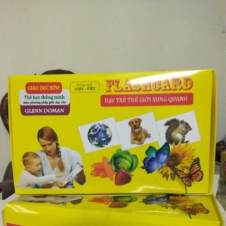 Bộ flash card song ngữ size to cho bé