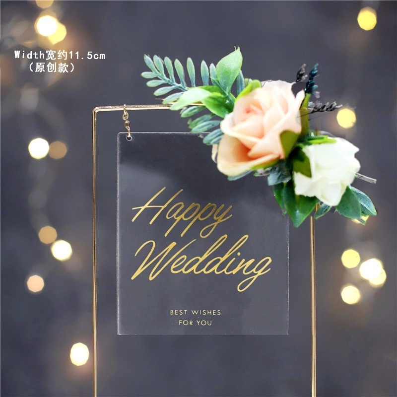Topper Cắm Trang Trí Bánh Kem Hình Hoa Hồng Trong Suốt