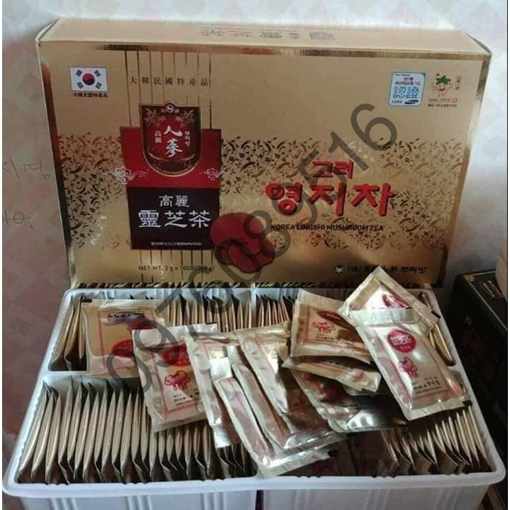 KHUYẾN MẠI KHỦNG TRÀ NẤM LINH CHI THƯỢNG HẠNG HÀN QUỐC (100 GÓI/ HỘP), DATE 2021