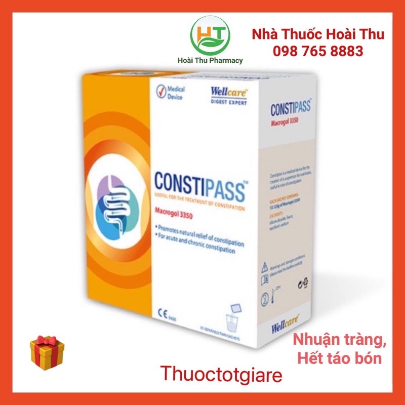 CONSTIPASS Macrogol 3350 dạng bột -Giảm táo bón ( Hộp 20 gói )