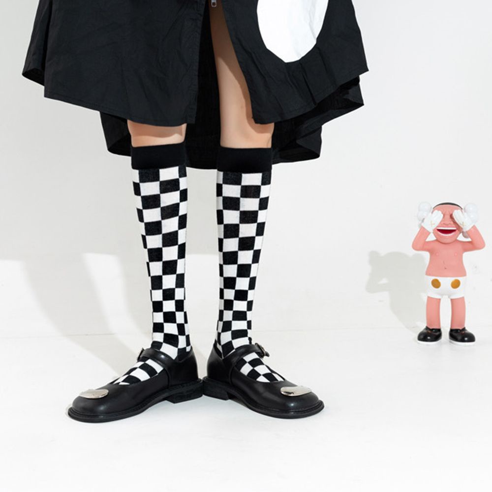 Đôi vớ cotton thoáng khí họa tiết kẻ sọc phong cách Hàn Quốc cá tính VANES1