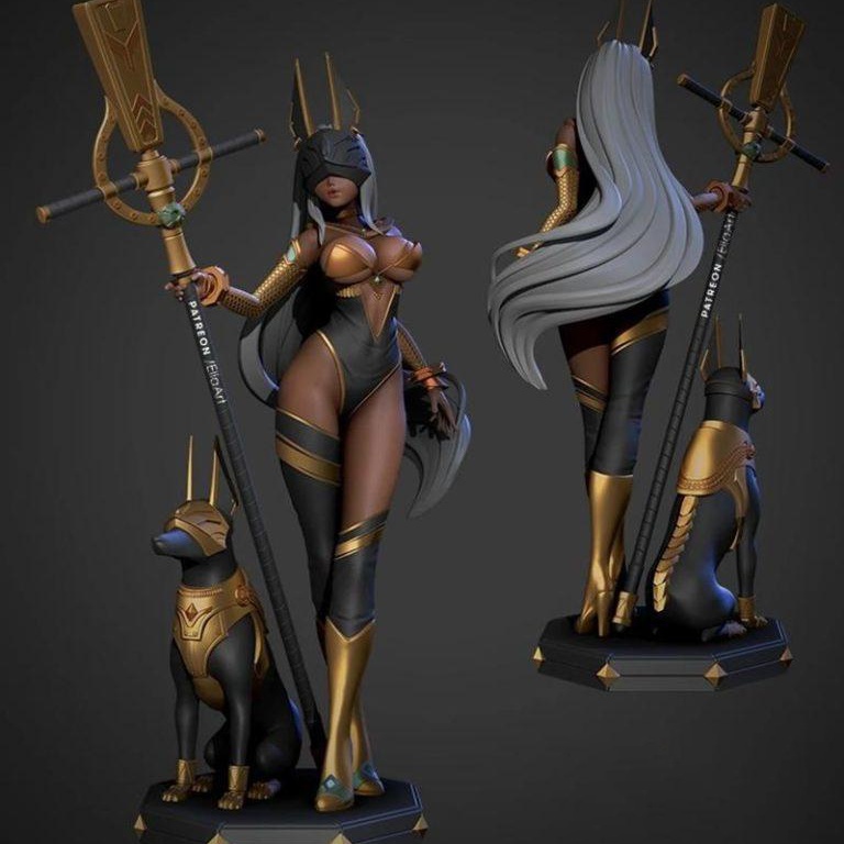 Mô Hình Anubis Girl Sexy Bằng Chất Liệu Nhựa Resin - Cao 18cm