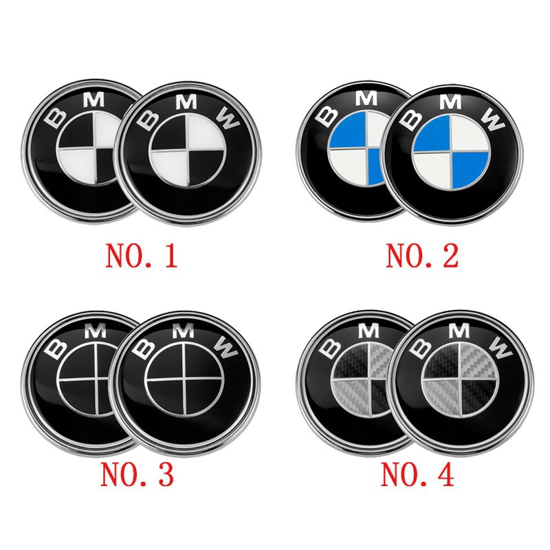Bộ 2 Huy Hiệu Logo 82mm Trang Trí Mui Xe Hơi BMW F30 F20 F10 F32 F34 F36 F25 F21