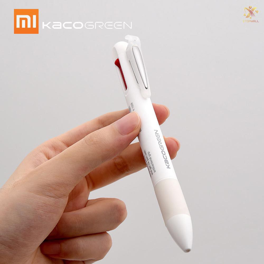 Bút bi 4 ngòi đầu bút 0.5mm 3 màu xanh đen đỏ tiện dụng Xiaomi KACO