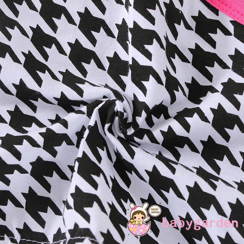 Bộ Áo Dây In Chữ + Quần Short Thắt Nơ Đáng Yêu Cho Bé Gái 6 Tháng Tuổi-4 Tuổi