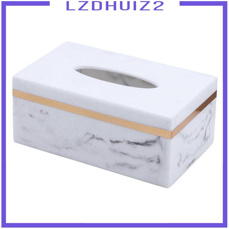 Hộp Đựng Khăn Giấy Họa Tiết Đá Hoa Cương Màu Trắng Cho Nhà Bếp