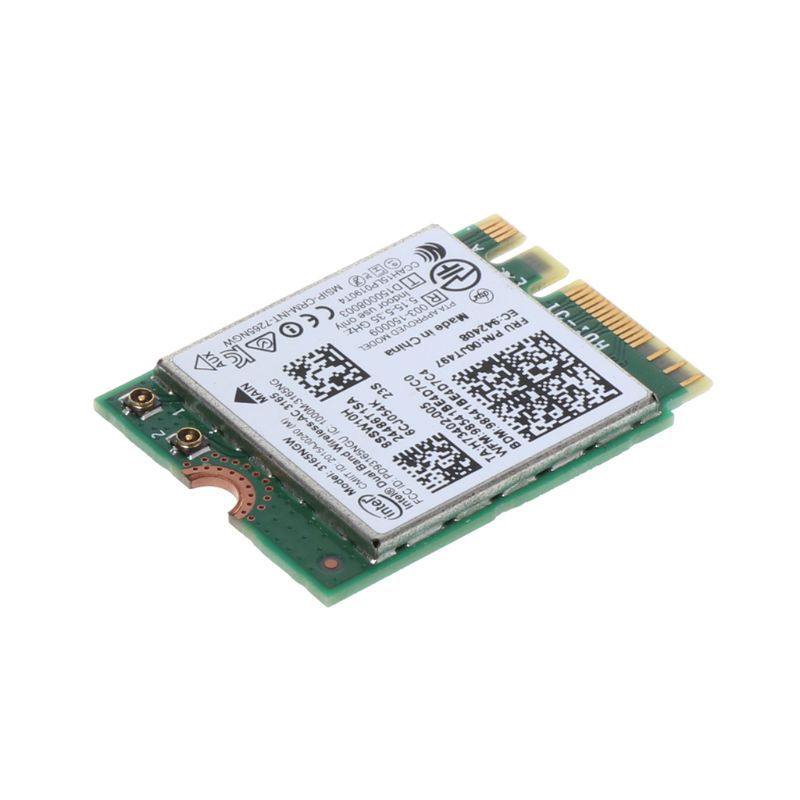 Thẻ WiFi Băng Tần Kép Bang 3165 3165NGW 802.11ac NGFF Cho M.2 Adapt