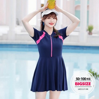 đồ bơi nữ ⚡️BIGSIZE⚡️ Bikini Áo tắm Váy kín đáo liền thân dáng suông mùa hè cho người mập béo
