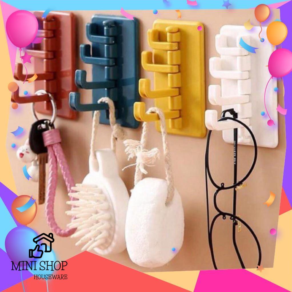 Móc Treo Đồ Hình Cây Thông Đa Năng 4 Chấu Treo Chìa Khóa, Vật Dụng - Dán Tường Tiện Lợi