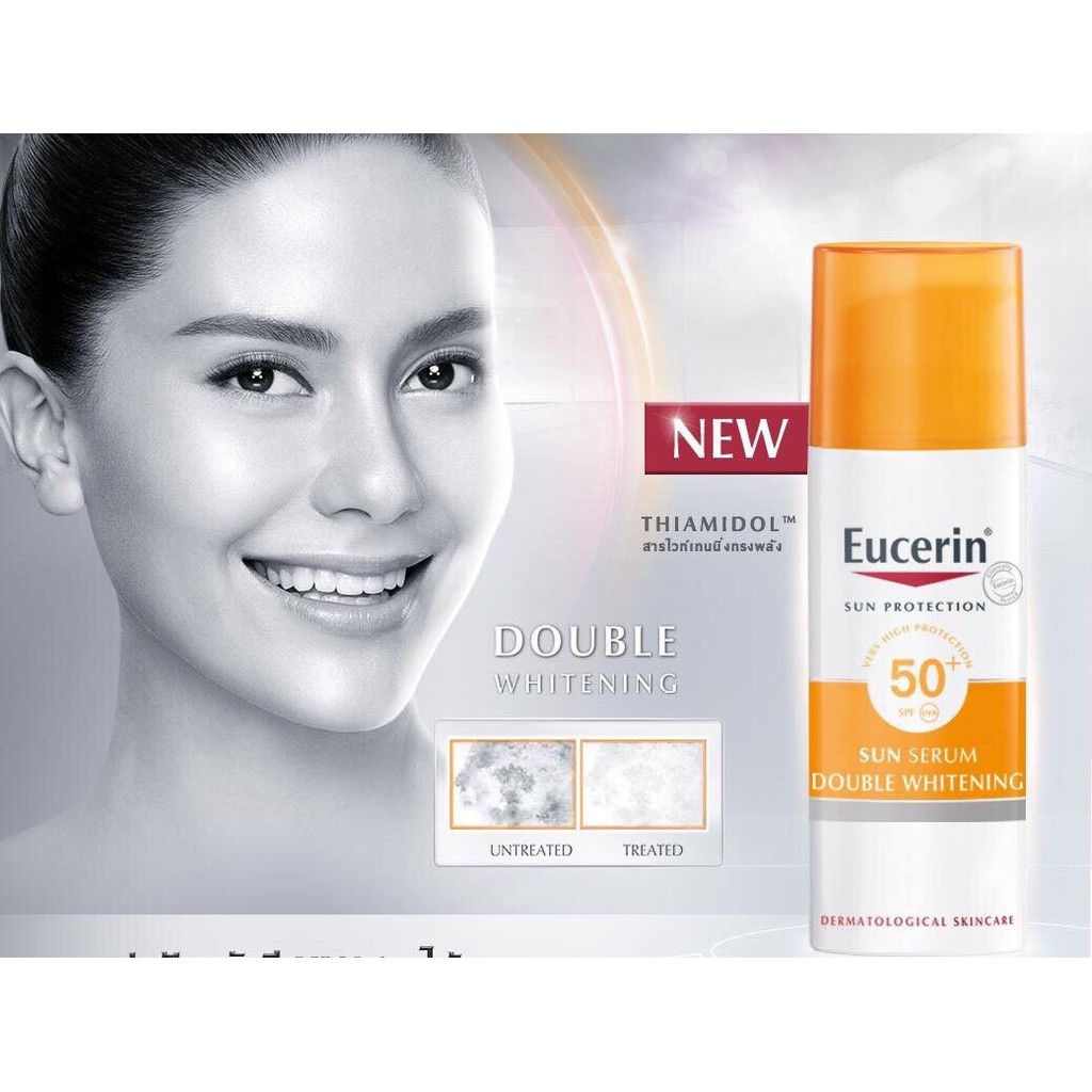 Kem chống nắng Eucerin giúp dưỡng trắng da Sun Serum Double Whitening SPF50+ 50ml