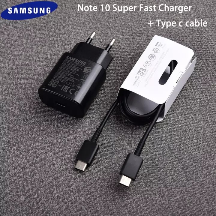 [KỊCH SÀN] Bộ sạc Samsung note 10 25W  type c to type c , bộ sạc nhanh chính hãng chuẩn zin- Bh 12 tháng lỗi 1 đổi 1