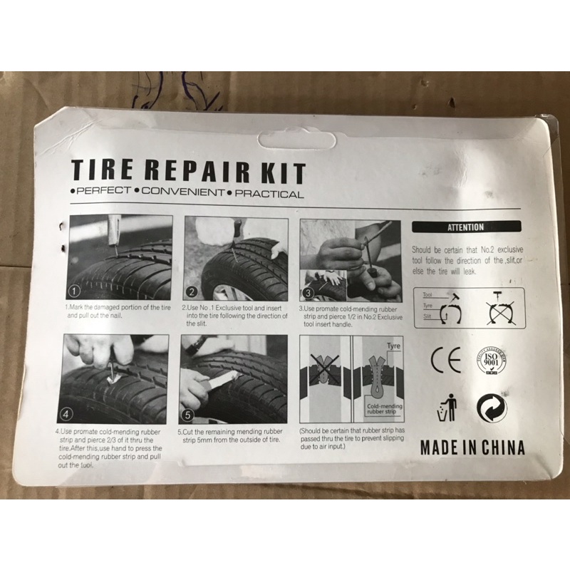 Bộ vá dùi lốp không săm xe máy,ô tô