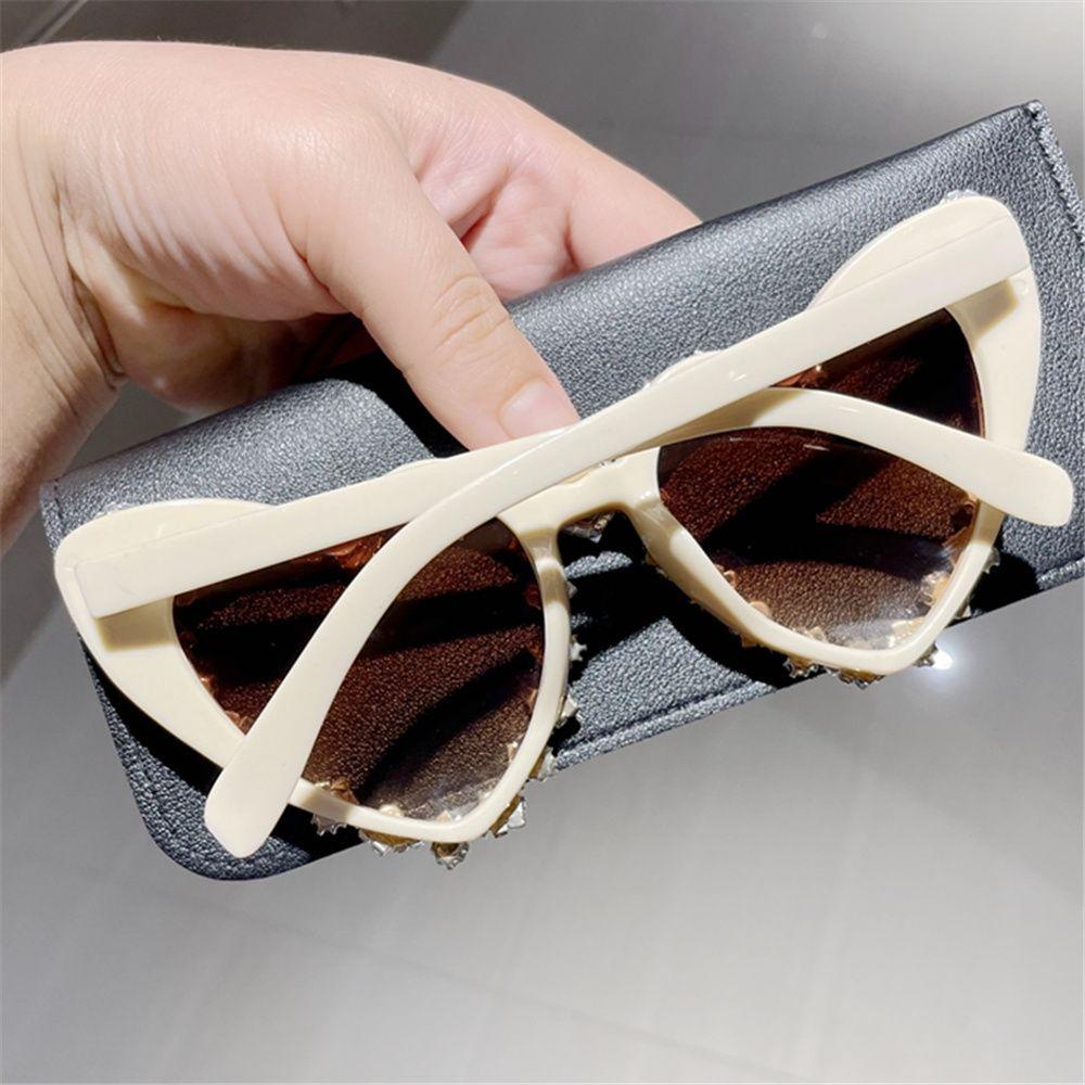 MELODG Kính Mát Hình Trái Tim Lấp Lánh Phong Cách Hip Hop Cho Nữ